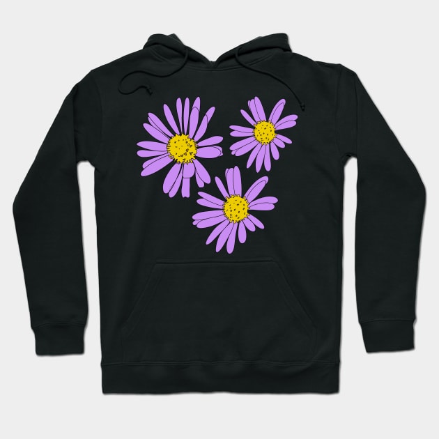 Little purple daisy flower Hoodie by MariamChelidze